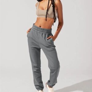 POPFLEX CLOUD ROLLOVER SWEATPANT - SMOKE 💨 SIZE XS